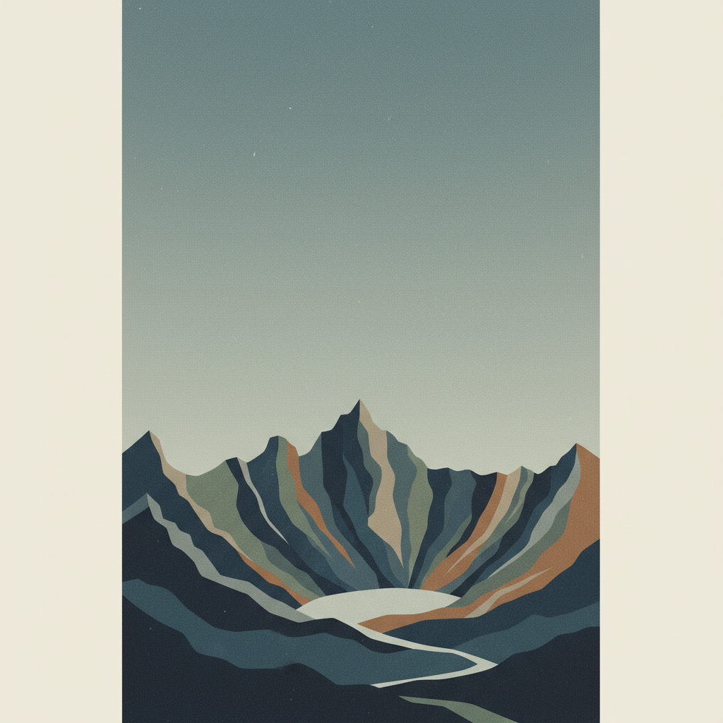 Pitons, cirques and remparts of Reunion Island — illustrated travel poster