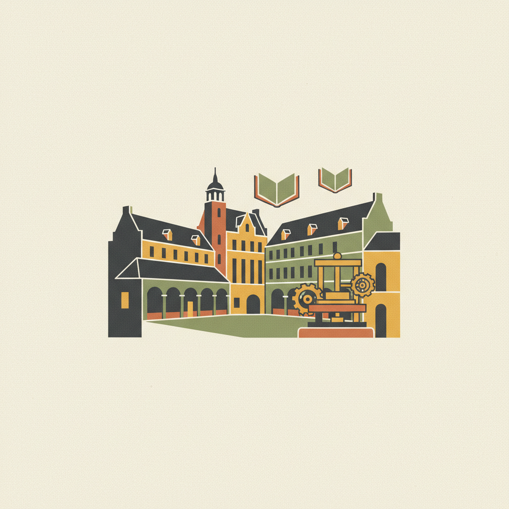 Plantin-Moretus House-Workshops-Museum Complex — illustrated travel poster