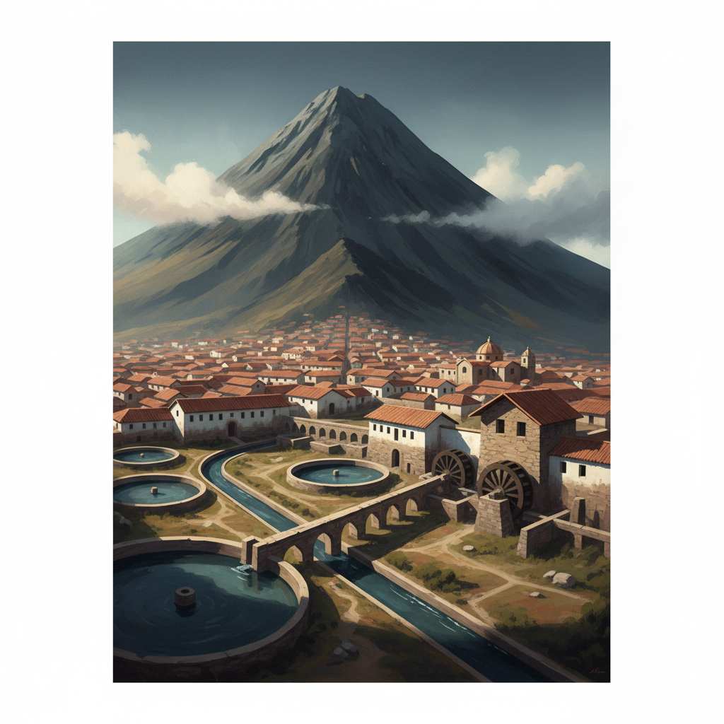 City of Potosí — illustrated travel poster