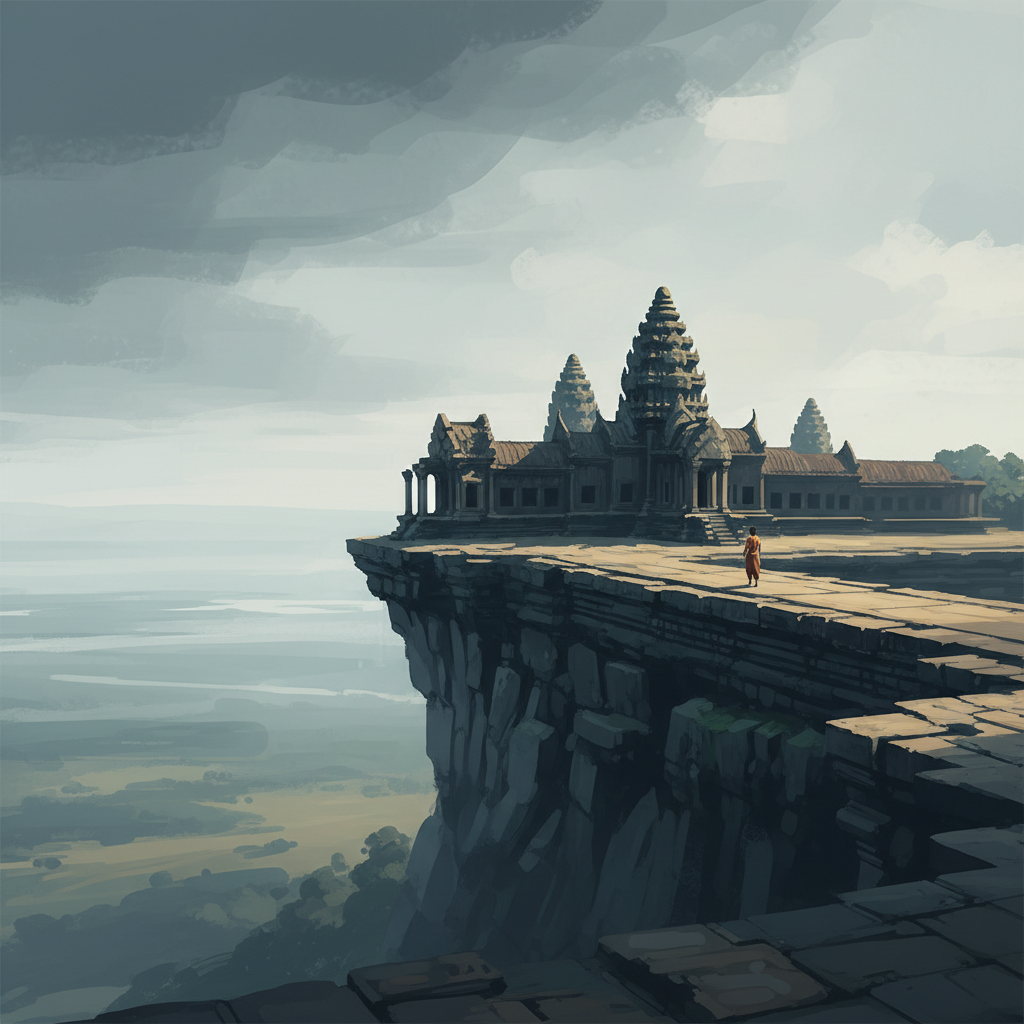 Temple of Preah Vihear — illustrated travel poster