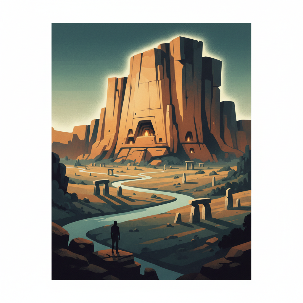 Prehistoric Sites and Decorated Caves of the Vézère Valley — illustrated travel poster