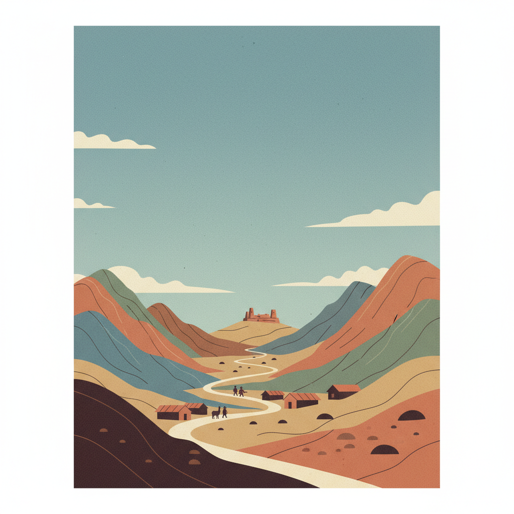 Quebrada de Humahuaca — illustrated travel poster