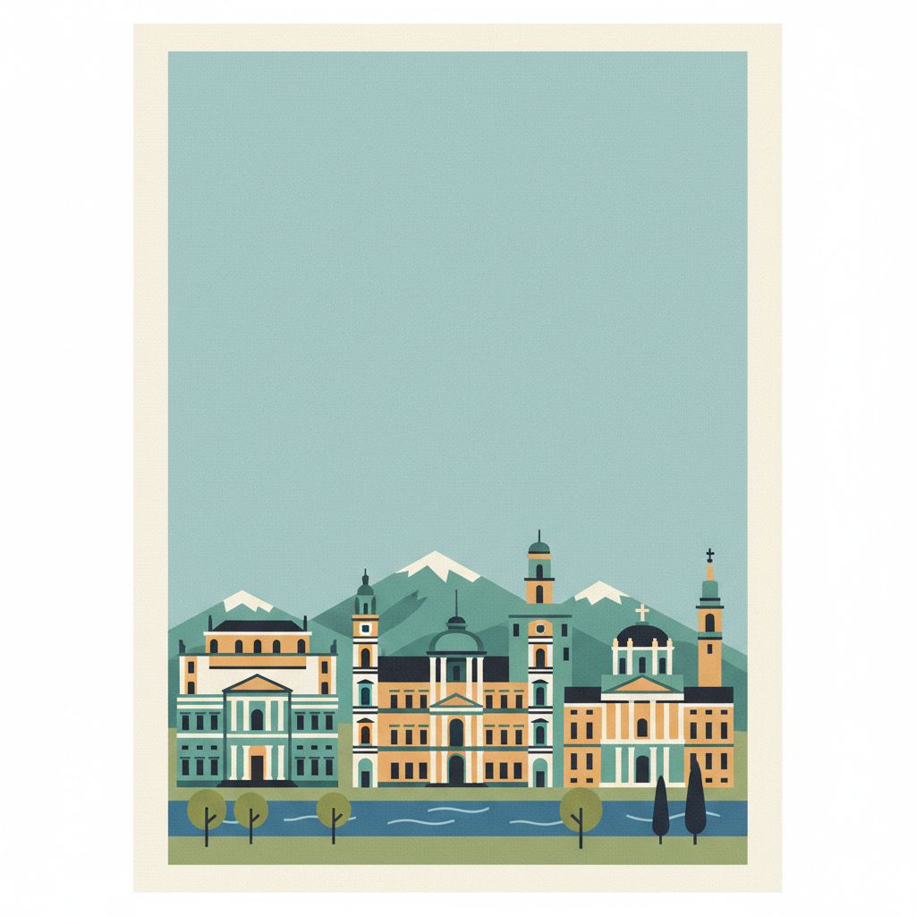 Residences of the Royal House of Savoy — illustrated travel poster