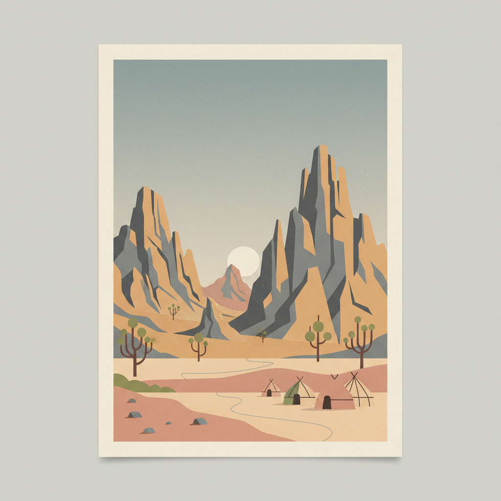 Richtersveld Cultural and Botanical Landscape — illustrated travel poster