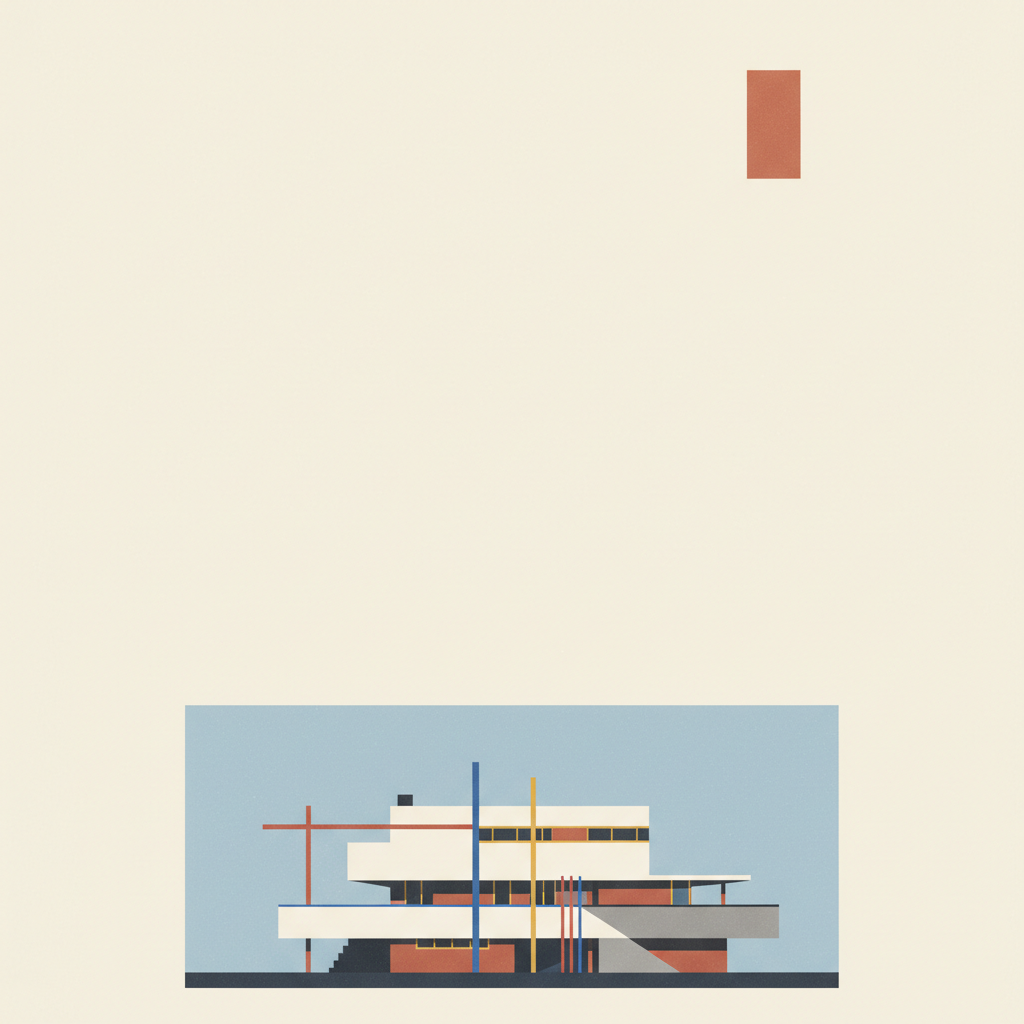 Rietveld Schröderhuis (Rietveld Schröder House) — illustrated travel poster
