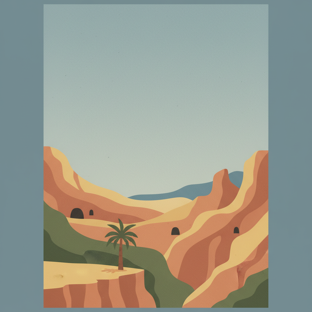 Risco Caido and the Sacred Mountains of Gran Canaria Cultural Landscape — illustrated travel poster