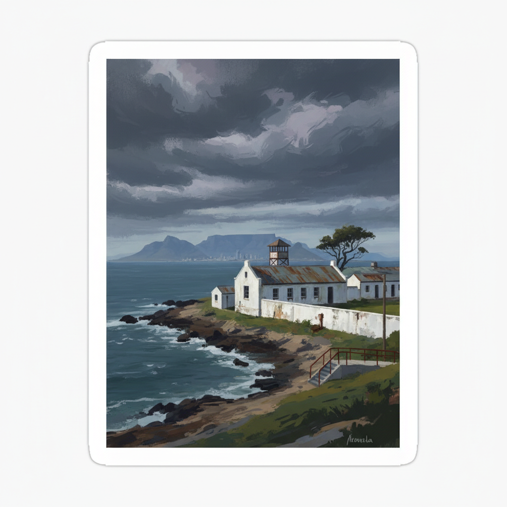 Robben Island — illustrated travel poster