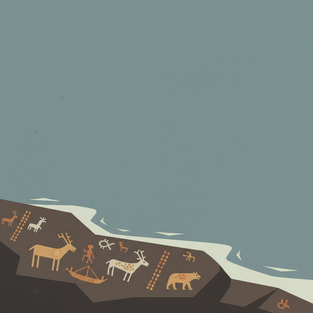 Rock Art of Alta — illustrated travel poster