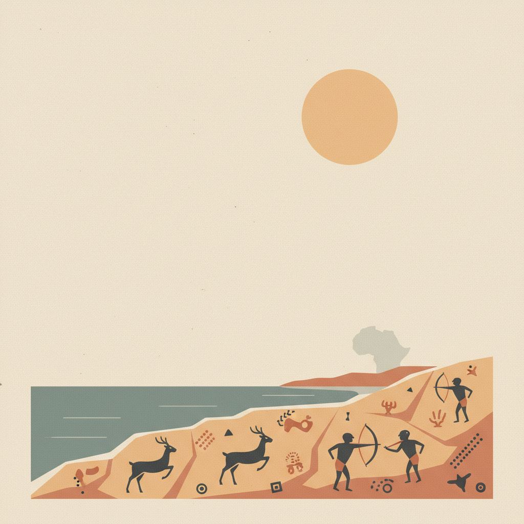 Rock Art of the Mediterranean Basin on the Iberian Peninsula — illustrated travel poster
