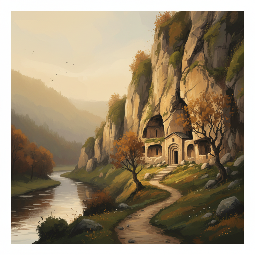 Rock-Hewn Churches of Ivanovo — illustrated travel poster