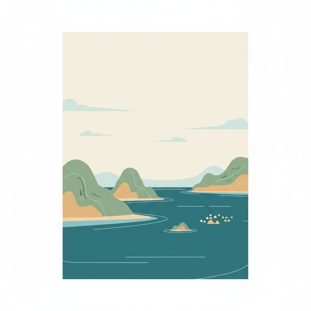 Rock Islands Southern Lagoon — illustrated travel poster