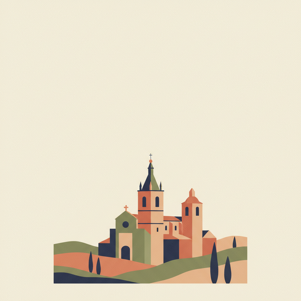 Royal Monastery of Santa María de Guadalupe — illustrated travel poster