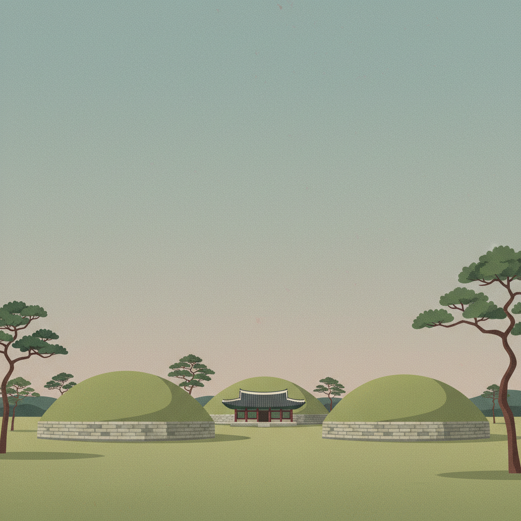 Royal Tombs of the Joseon Dynasty — illustrated travel poster