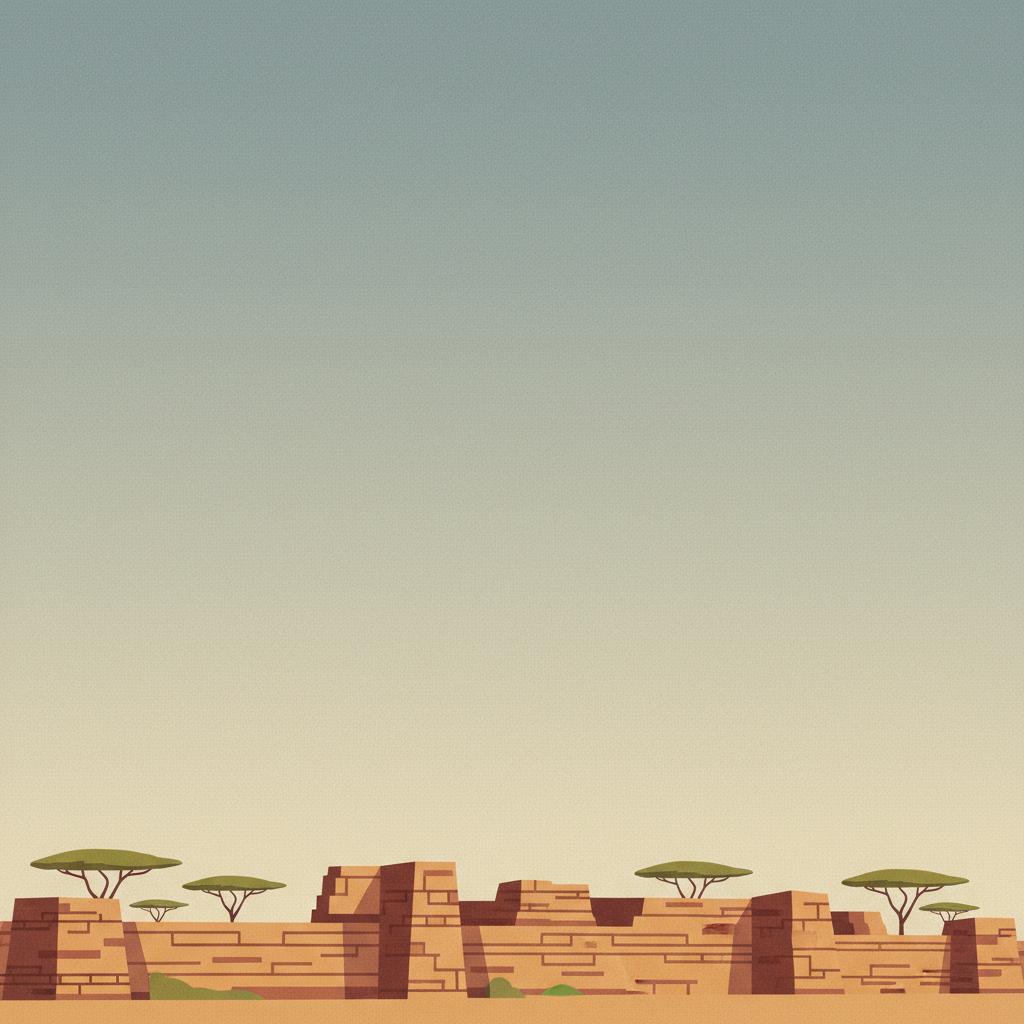 Ruins of Loropéni — illustrated travel poster