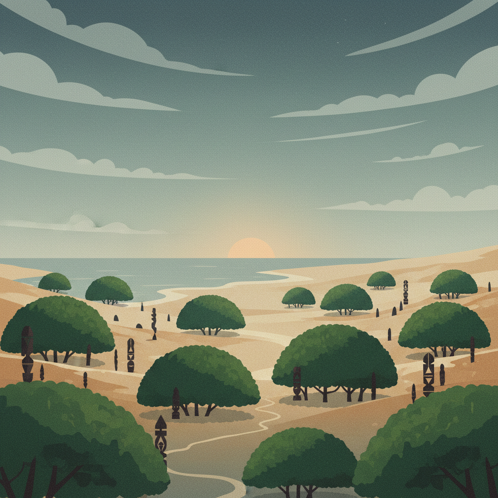 Sacred Mijikenda Kaya Forests — illustrated travel poster