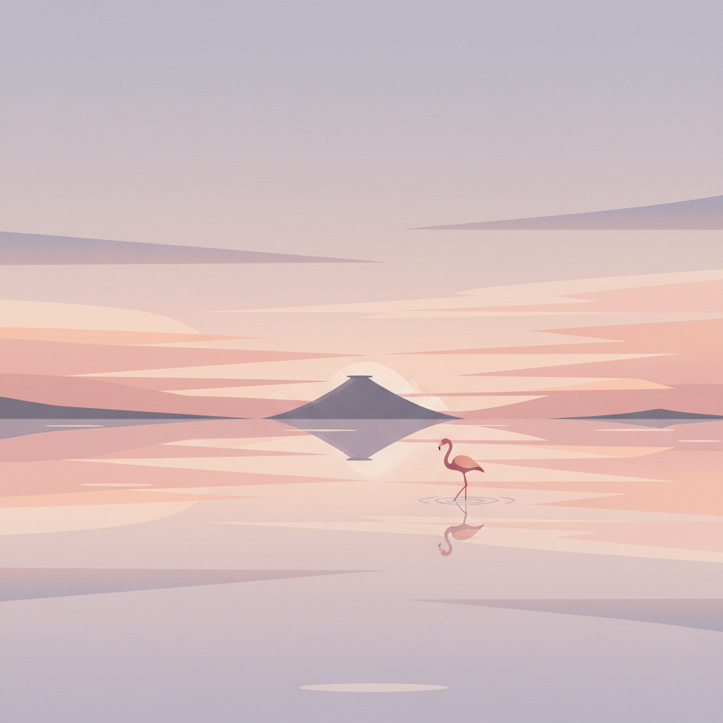 Salar de Uyuni Region — illustrated travel poster