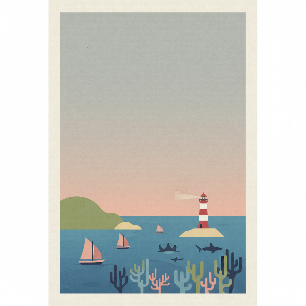 Sanganeb Marine National Park and Dungonab Bay – Mukkawar Island Marine National Park — illustrated travel poster