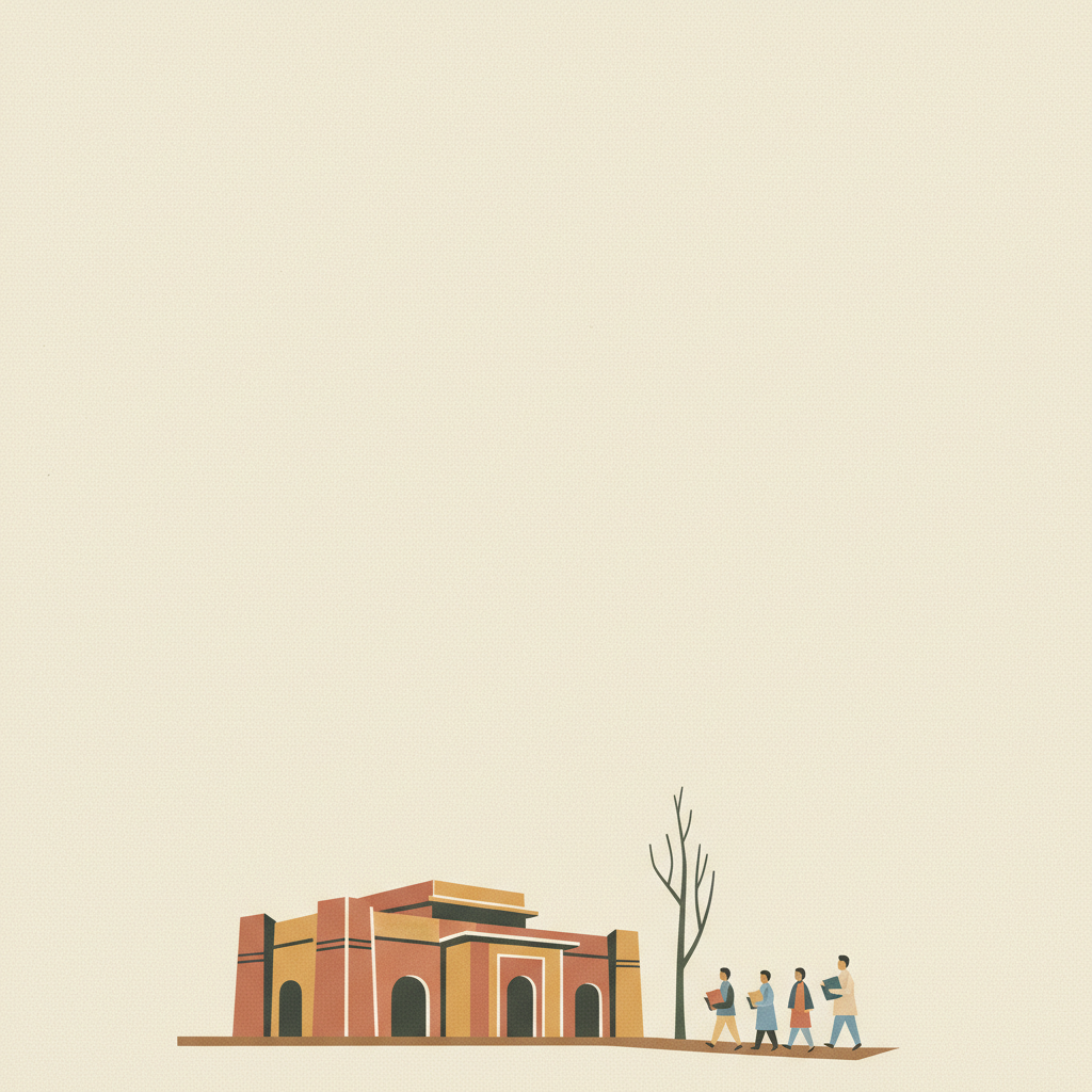 Santiniketan — illustrated travel poster