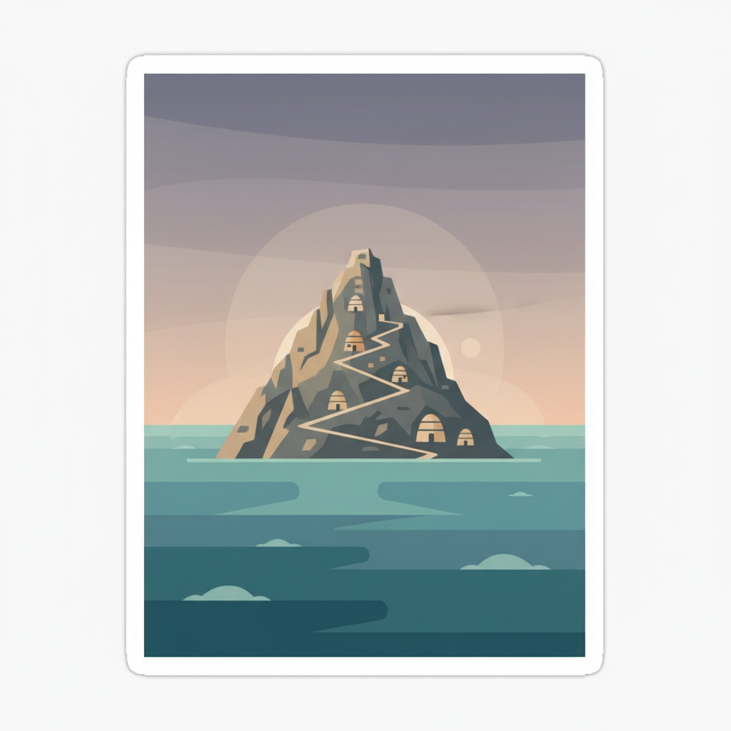Sceilg Mhichíl — illustrated travel poster