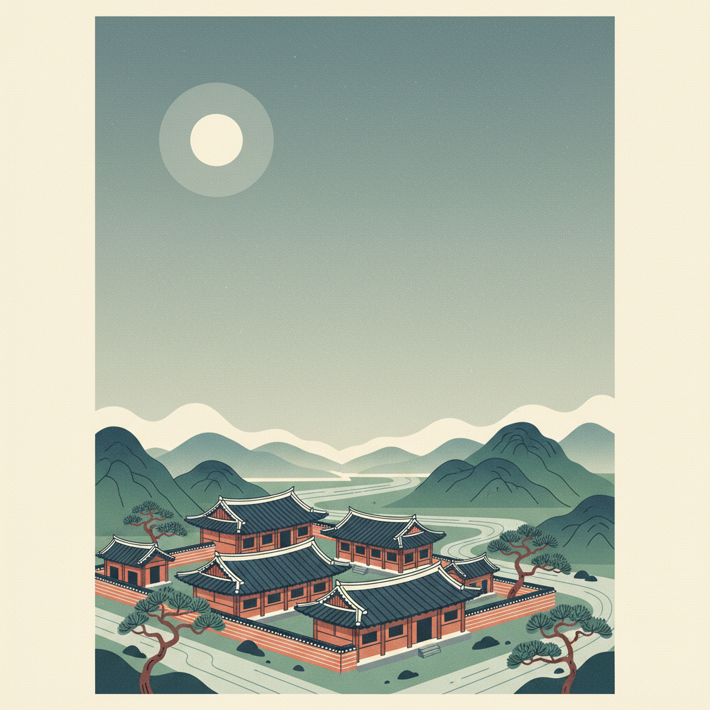 Seowon, Korean Neo-Confucian Academies — illustrated travel poster
