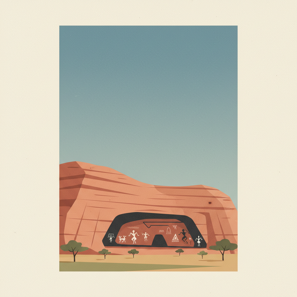 Serra da Capivara National Park — illustrated travel poster