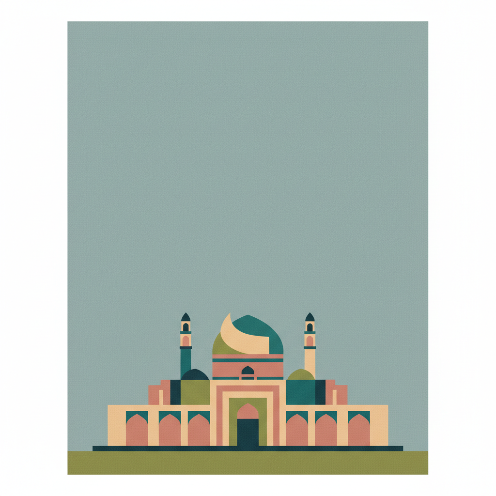 Sheikh Safi al-din Khānegāh and Shrine Ensemble in Ardabil — illustrated travel poster