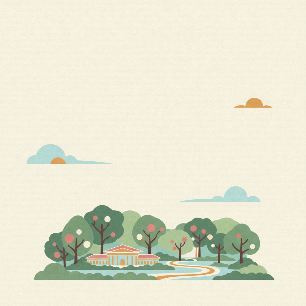 Singapore Botanic Gardens — illustrated travel poster