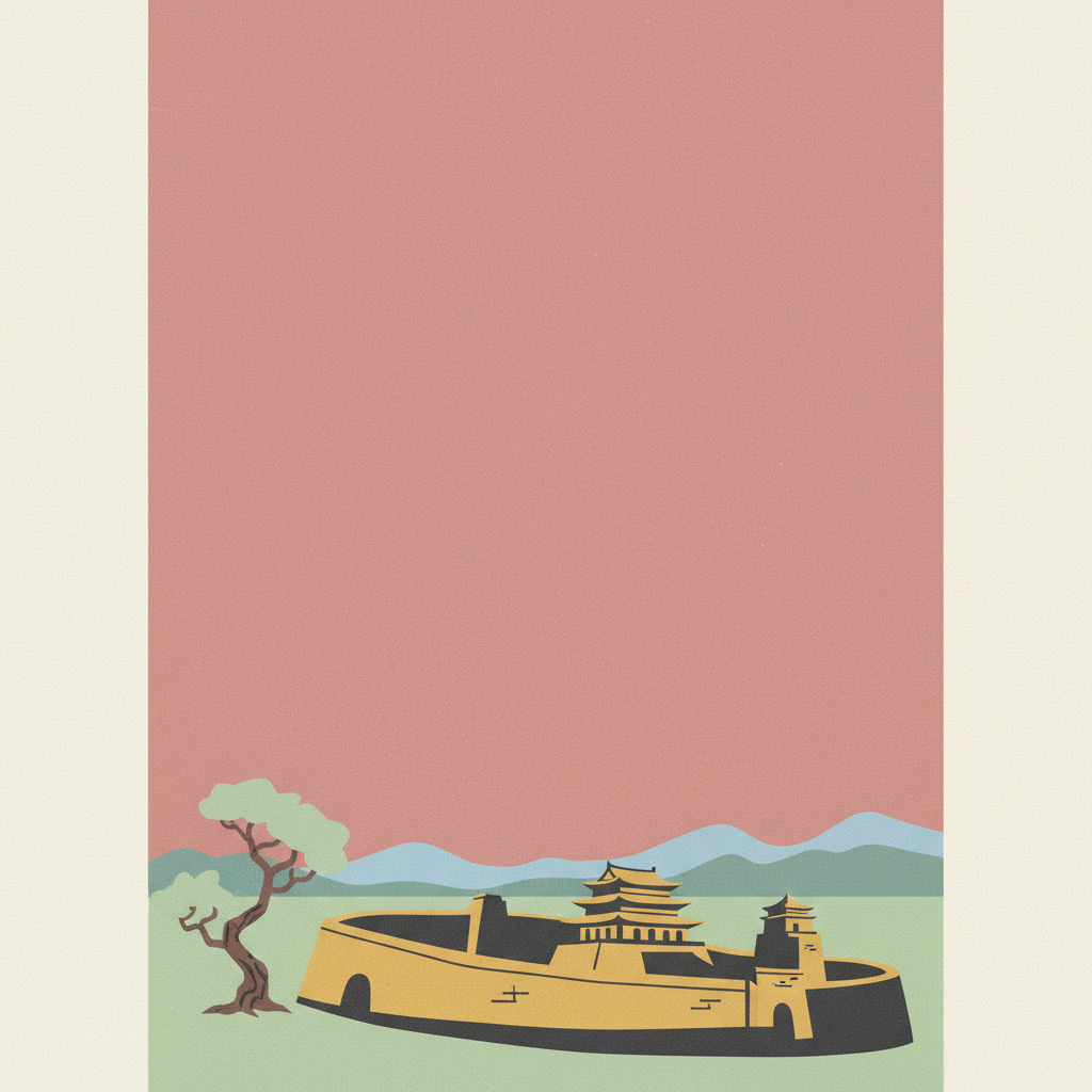 Site of Xanadu — illustrated travel poster