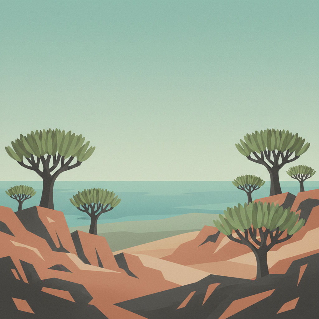 Socotra — illustrated travel poster