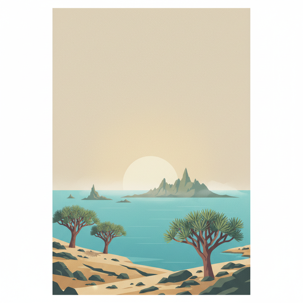 Socotra Archipelago — illustrated travel poster