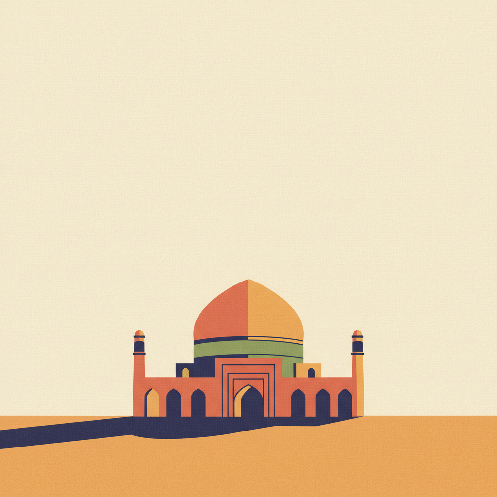 Soltaniyeh — illustrated travel poster