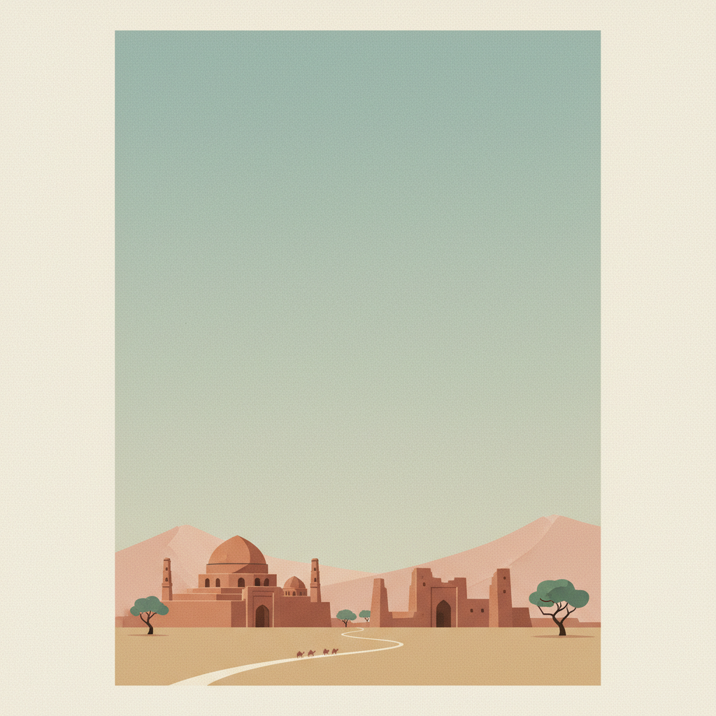 State Historical and Cultural Park “Ancient Merv” — illustrated travel poster
