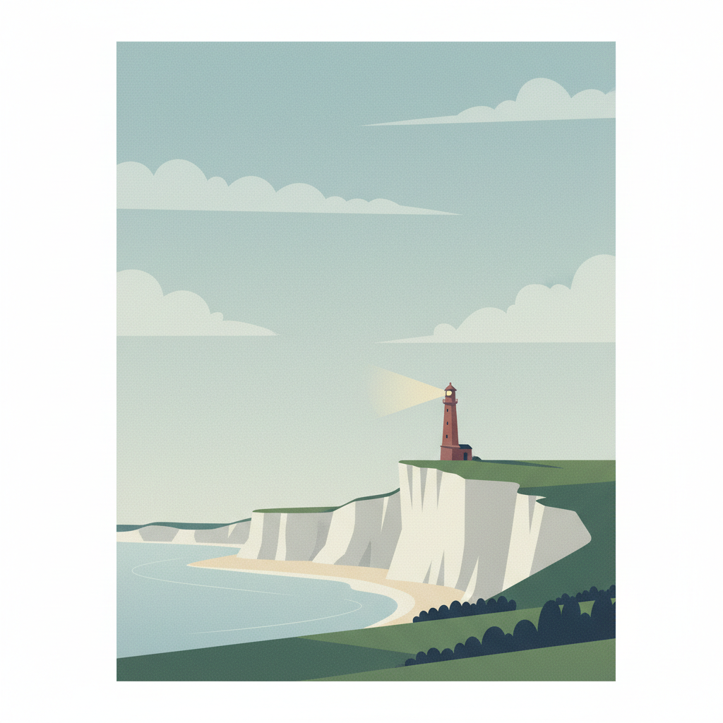 Stevns Klint — illustrated travel poster