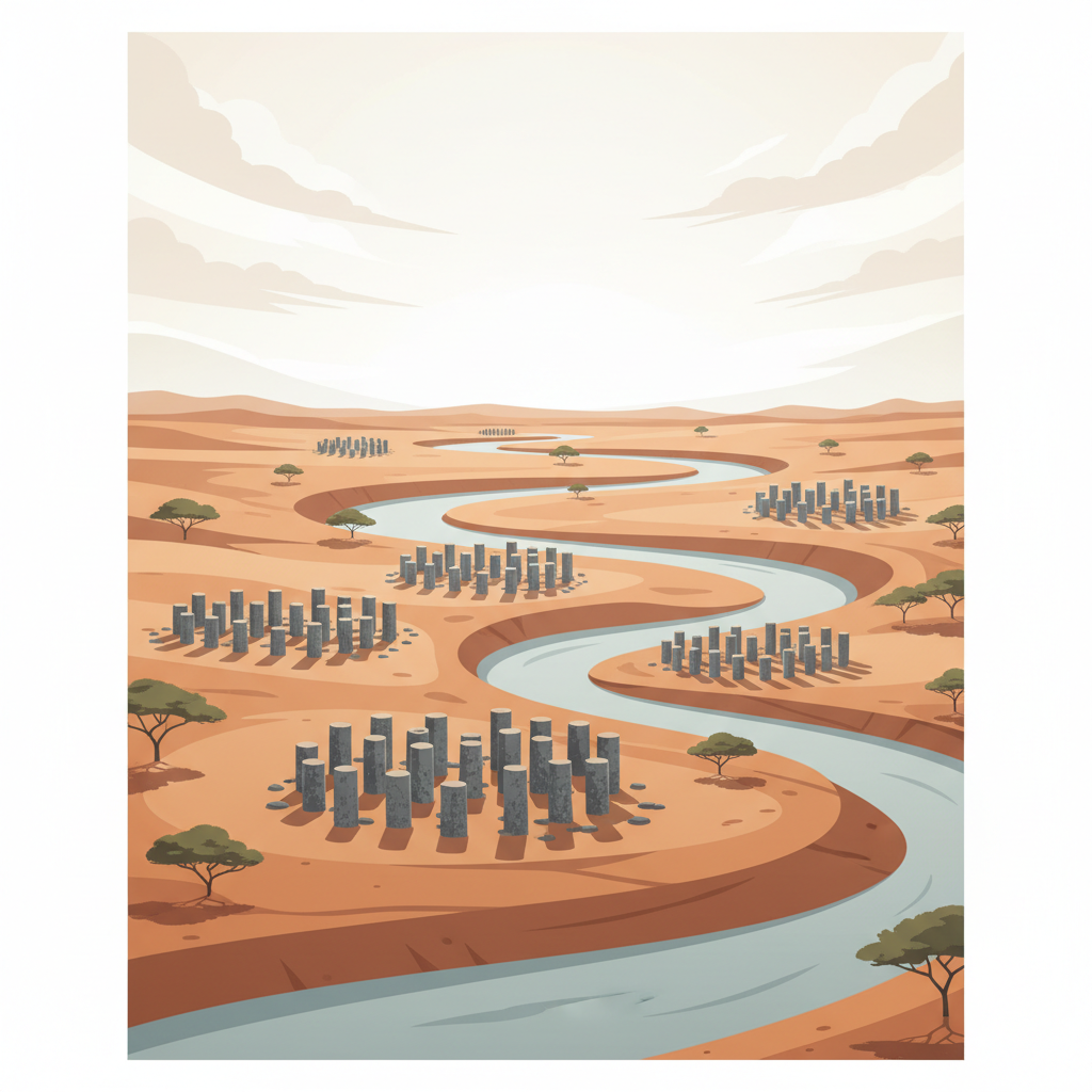 Stone Circles of Senegambia — illustrated travel poster
