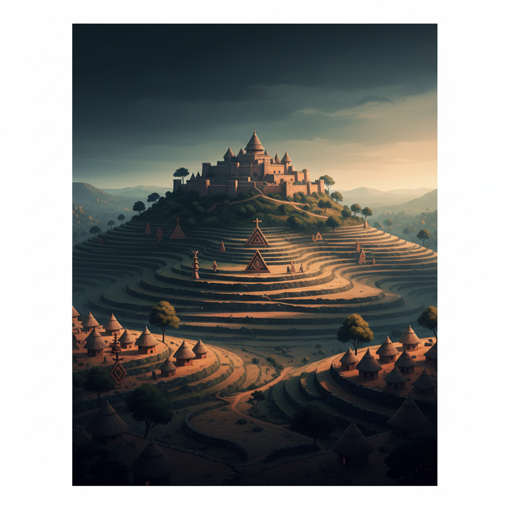 Sukur Cultural Landscape — illustrated travel poster