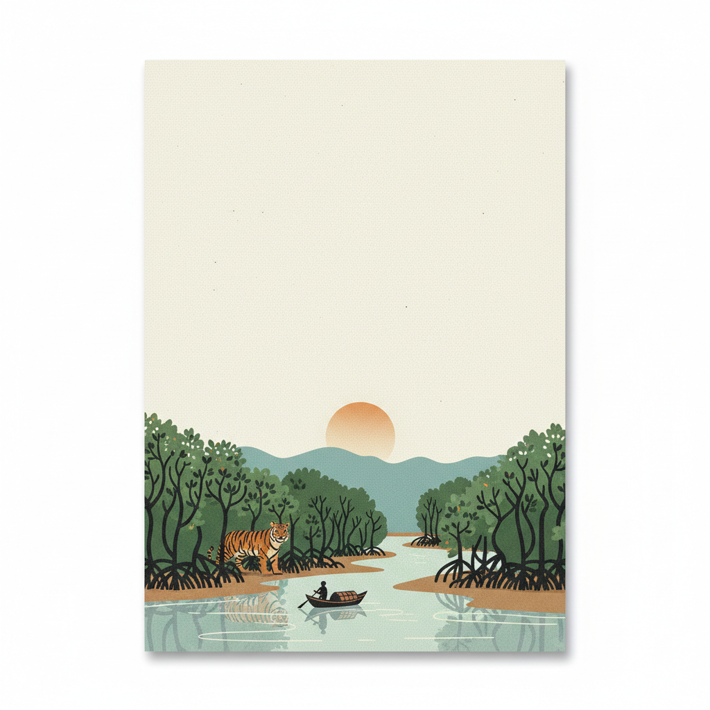 Sundarbans National Park — illustrated travel poster