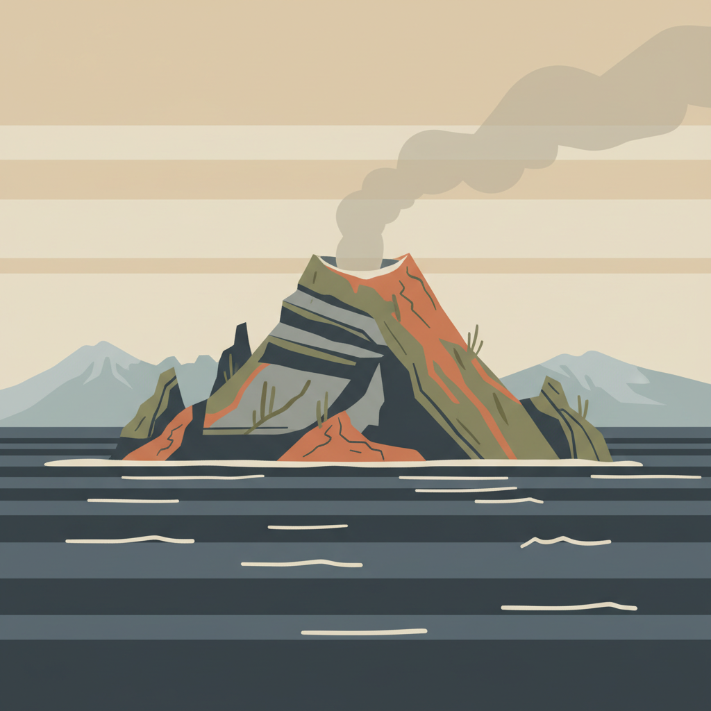 Surtsey — illustrated travel poster