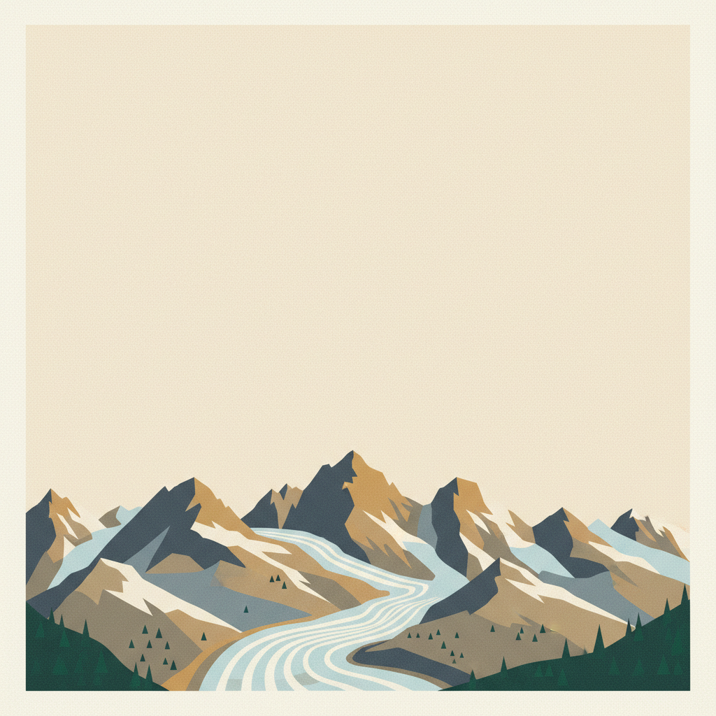 Swiss Alps Jungfrau-Aletsch — illustrated travel poster
