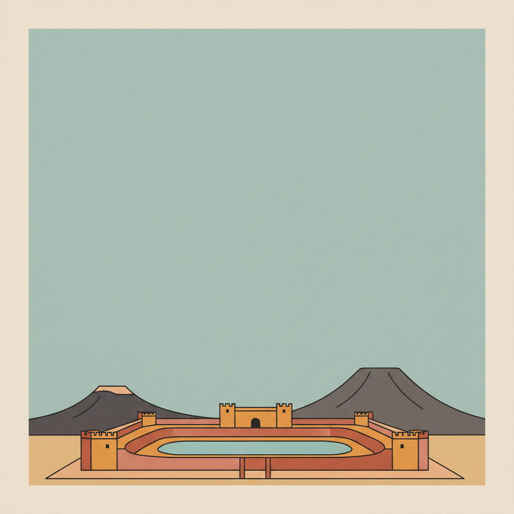 Takht-e Soleyman — illustrated travel poster