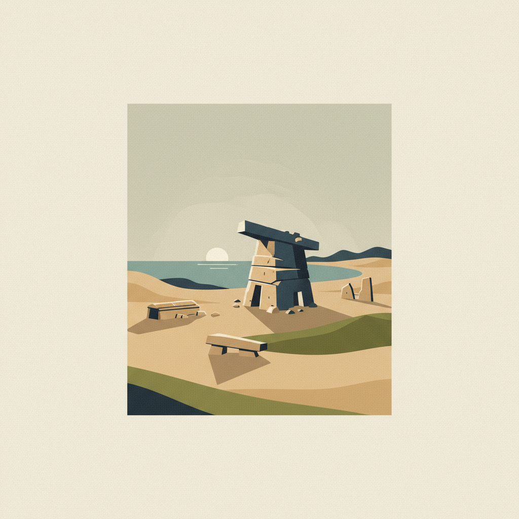 Talayotic Menorca — illustrated travel poster