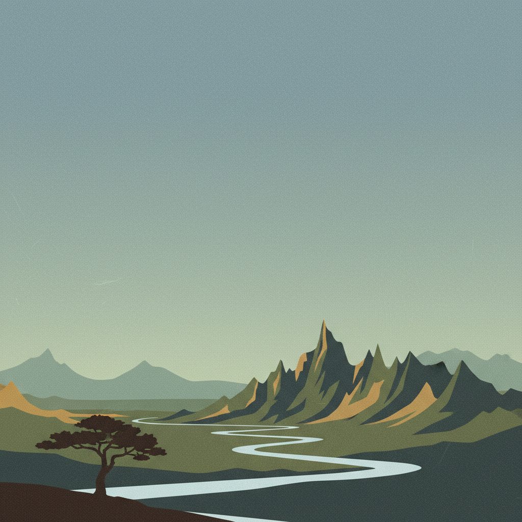 Tasmanian Wilderness — illustrated travel poster