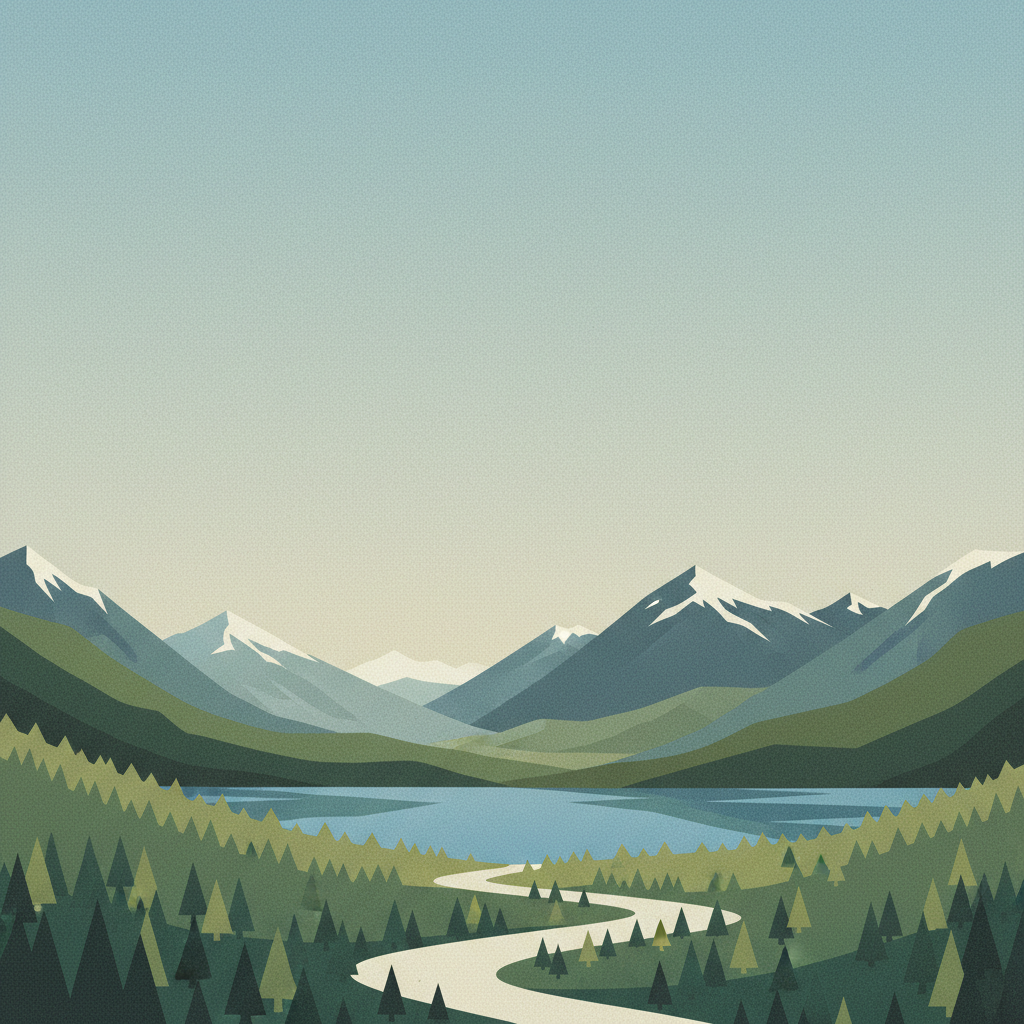 Te Wahipounamu – South West New Zealand — illustrated travel poster