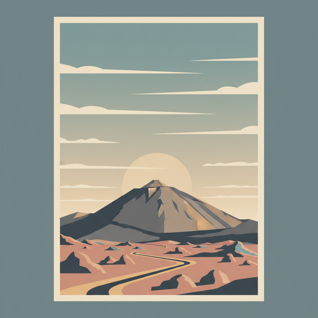 Teide National Park — illustrated travel poster