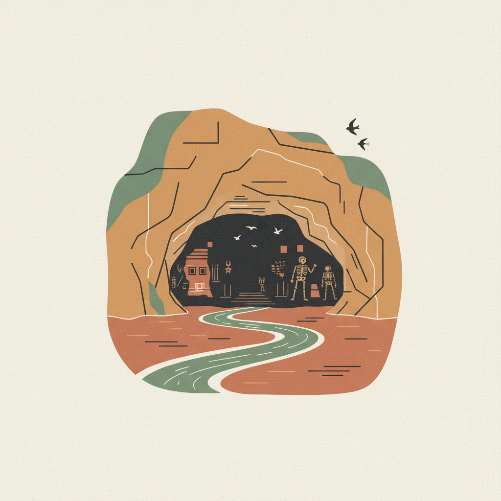 The Archaeological Heritage of Niah National Park’s Caves Complex — illustrated travel poster