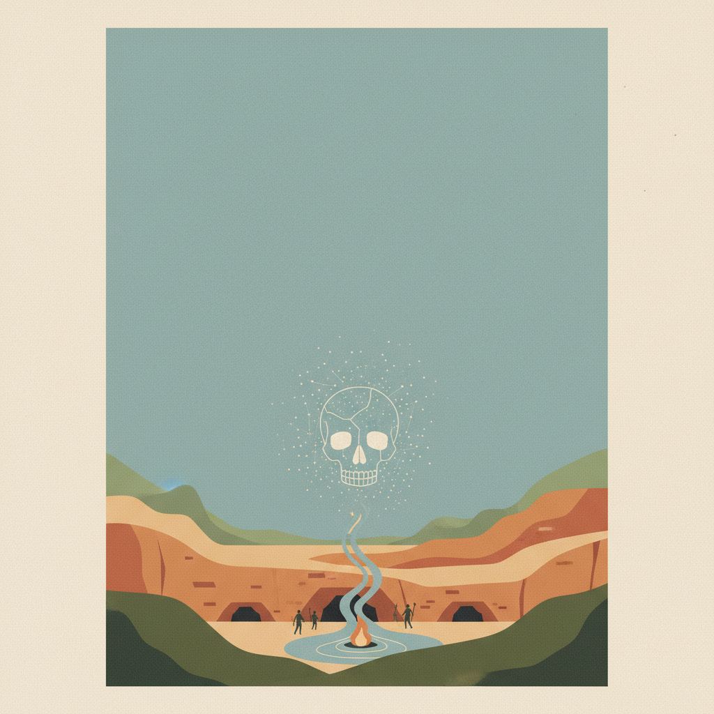 The Emergence of Modern Human Behaviour: The Pleistocene Occupation Sites of South Africa — illustrated travel poster