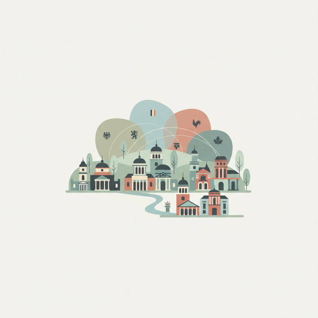 The Great Spa Towns of Europe — illustrated travel poster