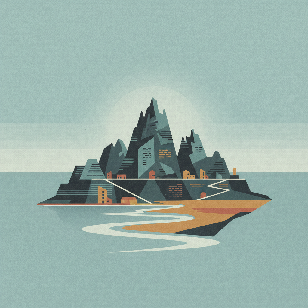 The Slate Landscape of Northwest Wales — illustrated travel poster