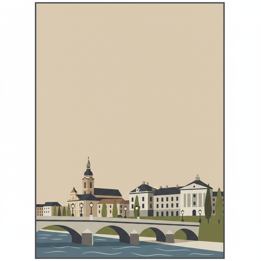 The works of Jože Plečnik in Ljubljana – Human Centred Urban Design — illustrated travel poster