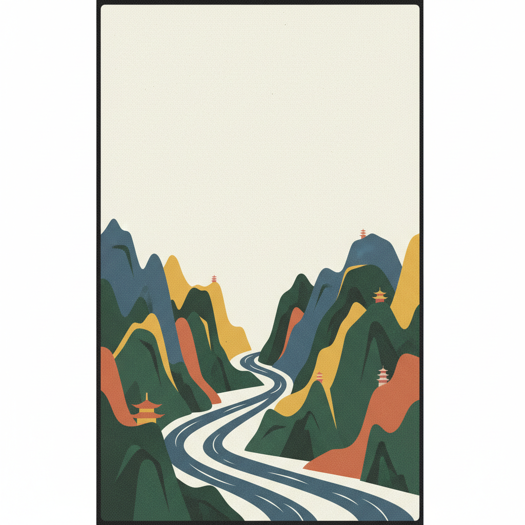 Three Parallel Rivers of Yunnan Protected Areas — illustrated travel poster