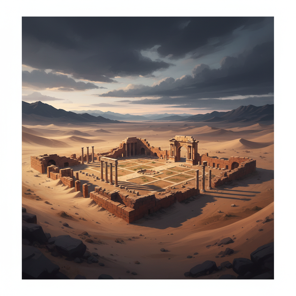 Timgad — illustrated travel poster